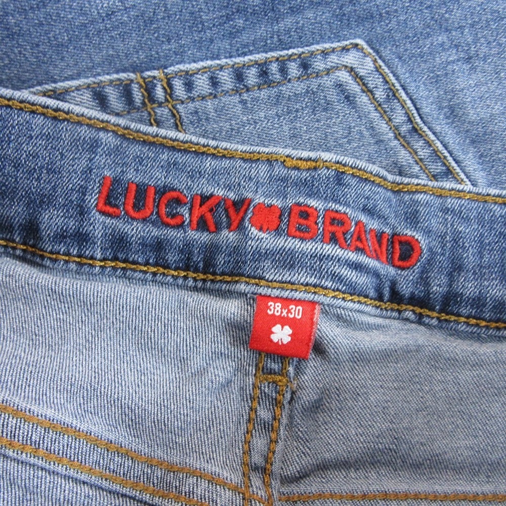 Lucky Brand Mens Jeans 213 38 x 30 Straight Fit Stretch Cotton Polyester Pocket - Picture 6 of 11